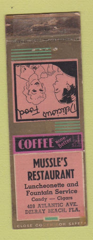 Matchbook Cover - Mussle's Restaurant Delray Beach FL WEAR
