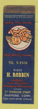 Matchbook Cover - H Robbin Hartford CT deli feature SAMPLE WORN