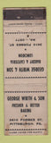 Matchbook Cover - George Wirth and Son Bakery Pittsburgh PA WEAR