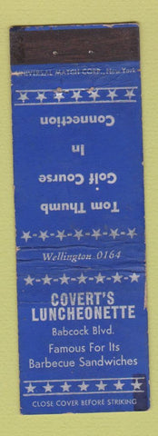 Matchbook Cover - Covert's Luncheonette  CT WEAR
