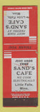 Matchbook Cover - Sand's Cafe Little Falls MN WEAR