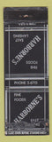 Matchbook Cover - Harborne's Restaurant East Lansing MI WORN