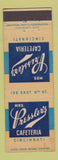Matchbook Cover - Mrs Pressler's Cafeteria Cincinnati OH