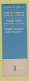 Matchbook Cover - Mrs Pressler's Cafeteria Cincinnati OH
