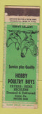 Matchbook Cover - Hobby Poultry Boys ADVANCE Egypt PA WEAR