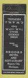 Matchbook Cover - Brooks Hotel Restaurant Rogers City MI WEAR