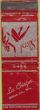Matchbook Cover - La Chipsa Milton Junction WI girlie WORN