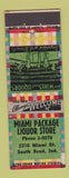 Matchbook Cover - Miami Package Liquor Store South Bend IN