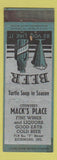 Matchbook Cover - Mack's Place Restaurant Richmond IN ARROW