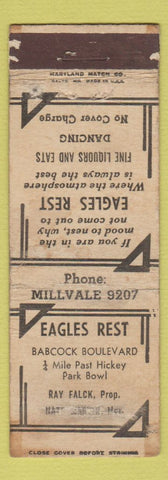 Matchbook Cover - Eagles Rest WORN