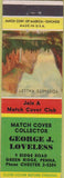 Matchbook Cover - George J Loveless Match Collector Green Ridge PA