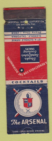 Matchbook Cover - The Aresenal Restaurant Glendale CA WORN