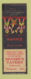 Matchbook Cover - Moore's Tavern Youngstown OH