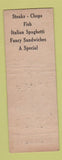 Matchbook Cover - Royal Grill Conneaut OH