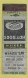 Matchbook Cover - Wonder Bar Brockway PA WORN