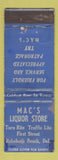 Matchbook Cover - Mac's Liquor Store Rehoboth Beach DE WORN