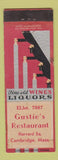 Matchbook Cover - Gustie's Restaurant Cambridge MA