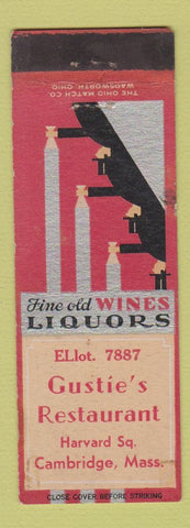 Matchbook Cover - Gustie's Restaurant Cambridge MA