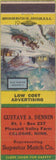 Matchbook Cover - Gustave Denin Superior Match Carver MN
