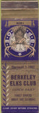 Matchbook Cover - Elks Lodge Berkeley CA WEAR