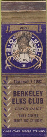 Matchbook Cover - Elks Lodge Berkeley CA WEAR