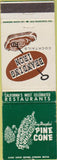 Matchbook Cover - Pine Cone Branding Iron Merced San Jose CA Modesto