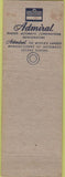 Matchbook Cover - Admiral Radios Canada BLANK WEAR