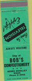 Matchbook Cover - Bob's Confectionery Sedro Woolley WA