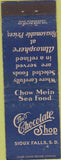 Matchbook Cover - Chocolate Shop Sioux Falls SD WEAR