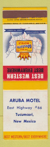 Matchbook Cover - Aruba Motel Tucumcari NM Route 66 Best Western