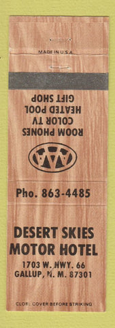 Matchbook Cover - Desert Skies Motor Hotel Gallup NM Route 66