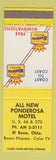 Matchbook Cover - Ponderosa Motel El Reno OK Best Western Route 66