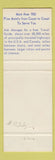 Matchbook Cover - Ponderosa Motel El Reno OK Best Western Route 66