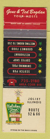Matchbook Cover - Holiday Inn Joliet IL Route 66