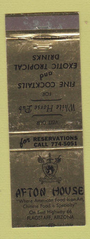 Matchbook Cover - Afton House Flagstaff AZ Route 66