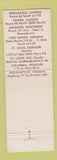 Matchbook Cover - Heritage House Springfield IL Route 66 Madison WI St Louis MO