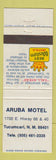 Matchbook Cover - Aruba Motel Tucumcari NM Route 66 Best Western