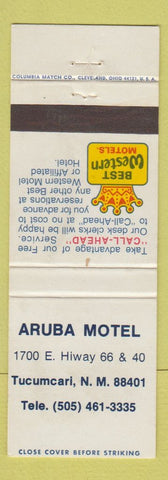 Matchbook Cover - Aruba Motel Tucumcari NM Route 66 Best Western