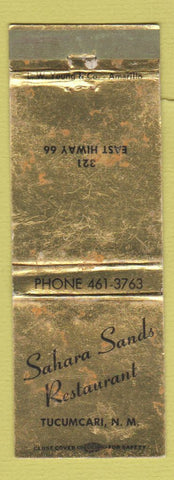 Matchbook Cover - Sahara Sands Restaurant Tucumcari NM Route 66 WORN