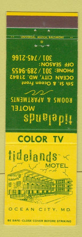 Matchbook Cover - Tidelands Motel Ocean City MD
