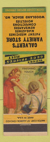 Matchbook Cover - Calvert's Variety Store Woodland Beach MD