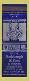 Matchbook Cover - Geo Radebaugh Flowers Towson MD