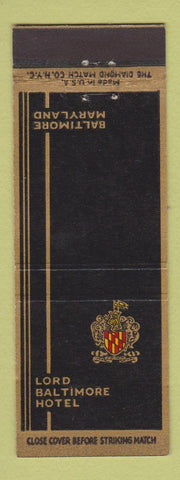 Matchbook Cover - Lord Baltimore Hotel Baltimore MD