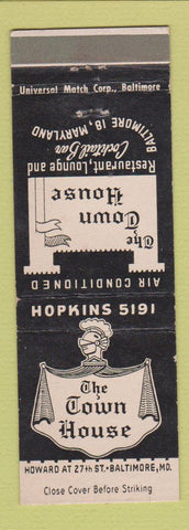 Matchbook Cover - The Town House Restaurant Baltimore MD