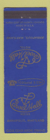Matchbook Cover - Carvel Hall Hotel Annapolis MD