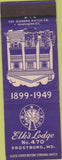 Matchbook Cover - Elks Lodge Frostburg MD
