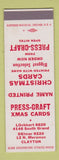 Matchbook Cover - Press Craft Christmas Cards Clayton MO? SAMPLE