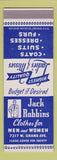 Matchbook Cover - Jack Robbins Clothes Chicago? SAMPLE