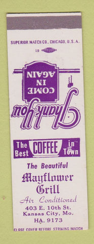 Matchbook Cover - Mayflower Grill Kansas City MO SAMPLE