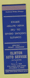 Matchbook Cover - Clinton Auto Service oil gas Columbus OH SAMPLE